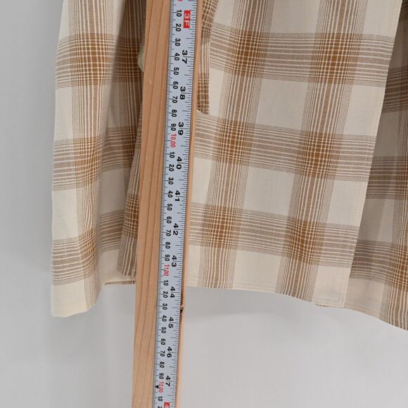 CARA SANTANA Jacket Womens Sz L She‎ Loves The Attention Plaid Print Trench Coat - Picture 12 of 15